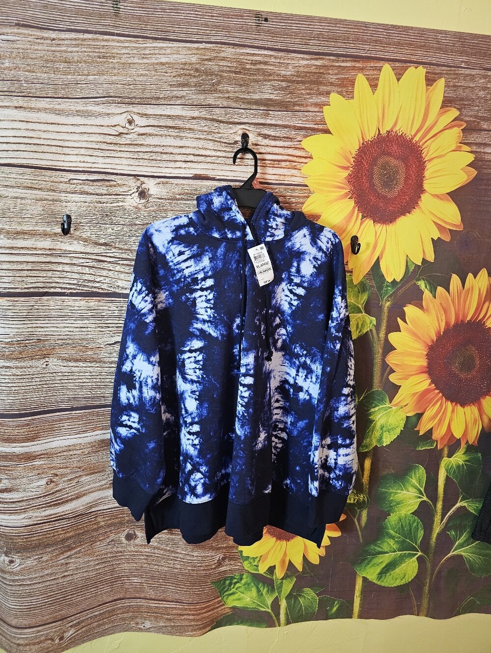 Blue & White Tie-Dye Hoodie